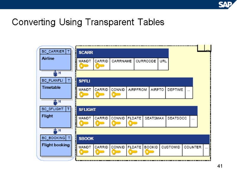 41 Converting Using Transparent Tables